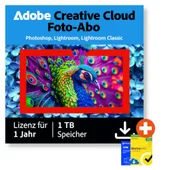 Adobe Creative Cloud Foto-Abo (Photoshop & Lightroom) | 1 TB | Download & Produktschlüssel | inkl. Norton & F-Secure