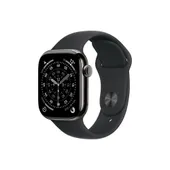 Apple Watch Series 11 GPS + Cellular 42mm Slate Titanium Gehäuse mit Sport Band (black) - M/L