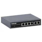 Intellinet PoE-Powered 6-Port Lite Smart Managed PoE+ Switch mit 4 GbE-Ports / 2 GbE-Uplinks und PoE-Passthrough