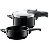 Silit Silargan® Sicomatic t-Plus Schnellkochtopf-Set 22 cm 4,5/3,0 l Black