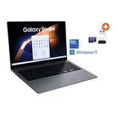SAMSUNG Galaxy Book4 15,6" Core 5 120U 16GB/512GB SSD Win11 NP750XGK-KB2DE +256 GB microSDXC-Speicherkarte (2023) mit USB-Adapter
