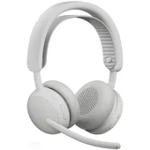 Logitech Zone Wireless 2 ES for Business Weiß, Kabelloses USB-Headset mit adaptiver Hybrid-ANC, Mikrofon mit Geräuschunterdrückung, inkl. Empfänger, Microsoft Teams zertifiziert