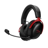 HyperX Cloud III S Wireless Schwarz/Rot, Kabelloses Gaming-Headset, 2.4 GHz Verbindung, Bluetooth, HP Instant Pair für Omen Gaming-Notebooks