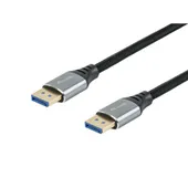 Equip 119283 DisplayPort 2.1 Premium-Kabel, Stecker auf Stecker, 3m, silber