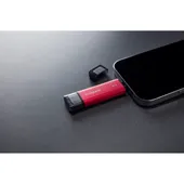 Kingston SPSD Dual Portable 1 TB externe Festplatte (SSD) USB-C / USB-A Rot