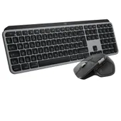 Logitech MX Keys S Combo (2026) für Mac Space Black/ Schwarz, Kabellose Maus-Tastaturkombination, Bluetooth, Logi Bolt, inkl. MX Master 4