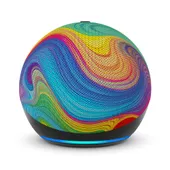 Amazon Echo Dot Kids (2025) - Regenbogenwirbel, WLAN- und Bluetooth-Lautsprecher mit Alexa