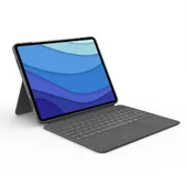 Logitech Combo Touch Tastatur-Case Dunkelgrau für iPad 12,9 Zoll (5./6. Generation), Hintergrundbeleuchtete Tastatur und präzises Trackpad