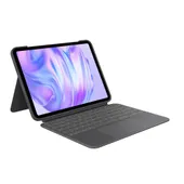 Logitech Combo Touch Tastatur-Case Dunkelgrau für iPad Pro 11 Zoll (1./2./3./4. Generation), Hintergrundbeleuchtete Tastatur und präzises Trackpad