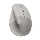 Logitech Lift Vertical Sand (Rechtshändig) Ergonomische Maus, kabellos, Bluetooth, Logi Bolt Adapter, Unterstützt Logi Options+