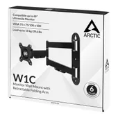 ARCTIC W1C Wandhalterung mit Gelenkarm Monitore bis zu 49 Zoll