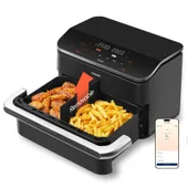 COSORI Dual Blaze TwinFry 10 Liter Heißluftfritteuse CAF-TF101S-AEU schwarz / silber