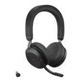 Jabra Evolve2 75 MS Stereo-Headset Schwarz, kabellos, Bluetooth, Link 390c Adapter, USB-C, Microsoft Teams zertifiziert