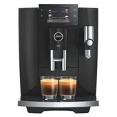 JURA E8 (ED) Kaffeevollautomat, 27 Spezialitäten, 3,5''-Farbdisplay, WiFi-fähig, Hot & Light Brew, Sweet Foam mit Sirup- & Schokoaufsatz, Energiesparmodus, Piano Black