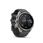 Garmin Fenix 9 Pro - 47 mm, AMOLED LTE Graphit/Schwarz Titan mit QuickFit®-Silikon-Armband