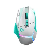 Logitech G G502 X PLUS LIGHTSPEED Weiß-/Mint Gaming Maus – Kabellose High-End Gaming-Maus mit HERO 44K Sensor und LIGHTFORCE Hybrid Switches