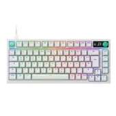 Logitech G G316 X 75 mechanische Gaming-Tastatur – 8.000 Hz, Hot-Swap, LIGHTSYNC RGB, LED-Display, Weiß
