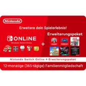 Nintendo Switch Online 365 Tage Familienmitgliedschaft + Erweiterungspaket - Digitaler Code