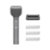 Laifen T1 Pro Elektrorasierer mit Linearmotor aus Aluminium – USB-C Rasierer & Barttrimmer Set, IPX7, 12.000 CPM; Alu grau