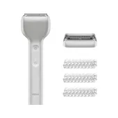 Laifen T1 Pro Elektrorasierer mit Linearmotor aus Aluminium – USB-C Rasierer & Barttrimmer Set, IPX7, 12.000 CPM; Alu silber