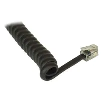 Telefonhörerkabel Spiralkabel RJ10 4m Stecker / Stecker schwarz