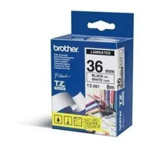 Brother TZ-261 Laminated Tape 36 mm Band for P-Touch, black on  white