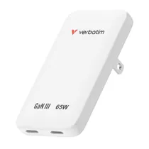 Verbatim 30281 Essentials Slim GaN-Ladegerät 65W weiß