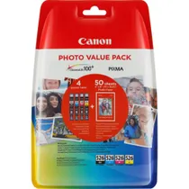 Canon CLI-526 Photo Value Pack C/M/Y/BK inkl. PP-201 Fotopapier
