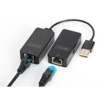 Digitus DA-70141 USB-Extender USB2.0 A-Stecker + RJ45 auf USB2.0 A-Buchse + RJ45, bis 50m