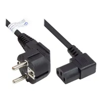 Good Connections Netzkabel Schutzkontakt an C13 (rechts gew.), schwarz, 1,8 m
