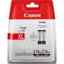 Canon PGI-570XL PGBK pigmentiertes Schwarz Tintenpatrone Doppelpack - 0318C007