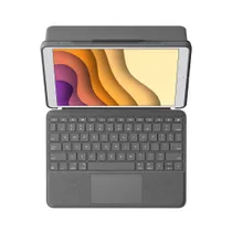 Logitech Slim Combo Hülle und Tastatur für iPad 10.2 7. - 9. Generation - grau