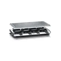 Severin RG2374 Raclette, Naturstein, mit 8 Pfännchen, Edelstahl