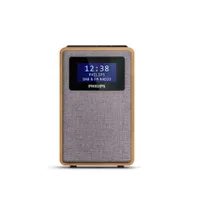Philips TAR5005/10 Radio DAB+ mit Wecker braun/grau