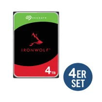 Seagate 4er Set IronWolf NAS HDD ST4000VN006 - 4 TB 3,5 Zoll SATA 6 Gbit/s CMR