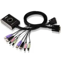 Aten CS682 2-Port USB DVI Kabel KVM Switch mit Audio und Remote