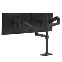 Ergotron LX Dual Stacking Arm, Tall Pole, matt schwarz