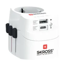 Skross Reisestecker PRO Light USB (A/C), weiß