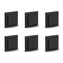 Senic Friends of Hue Switch matt schw. batterieloses 6-fach Schalterset