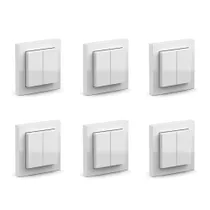 Senic Friends of Hue Switch glanz weiß batterieloses 6-fach Schalterset