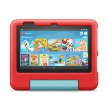 Amazon Fire 7 Kids Tablet (2022) WiFi 16 GB, mit roter Hülle, ohne Werbung
