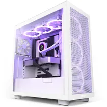 NZXT H7 Flow MidiTower mit Tempered Glass - weiß