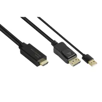 Good Connections Adapterkabel HDMI 2.0b St an DisplayPort 1.2 St 4K @60Hz 2m 