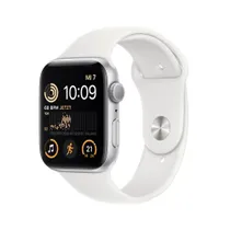 Apple Watch SE GPS 44mm Silver Aluminium Case / White Sport Band Regular