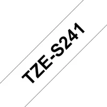 Brother TZE-S241 Laminiertes Band schwarz auf weiß 8m x 18mm extra stark