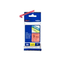 Brother TZe-421 Schriftband schwarz auf rot 9mm x 8m selbstklebend