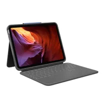 Logitech Rugged Folio Hülle und Tastatur DE-Layout, für Apple iPad 10.9 (2022), graphite