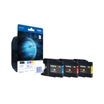 Brother LC-1280XLRB Tinte Rainbow Kit 3 Patronen (je 1 Cyan / Gelb / Magenta), ca. 1200 Seiten