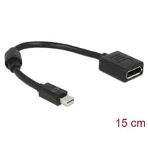 DeLOCK 65554 miniDisplayPort auf DisplayPort 4K 0.15 m schwarz