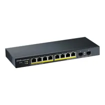 ZyXEL GS1900-10HP-EU0102F 8 Port GbE L2 PoE+, 2 SFP Slots, 802.3at, Desktop, Fanless